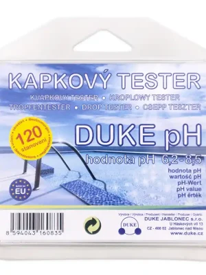 Kapkový tester na pH vody DUKE pH do bazénu a vířivky Nejlepší Cena