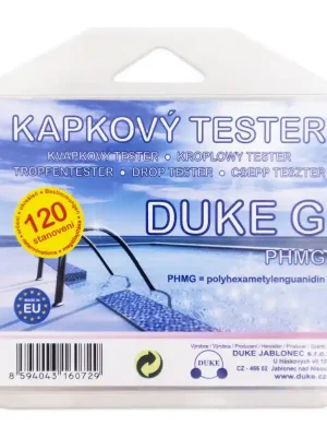 Originální Kapkový tester pro měření Guanicidu ve vodě DUKE G do bazénu a vířivky