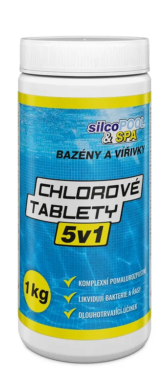 Originální Silcopool&spa Chlorové Tablety 5v1, 1kg