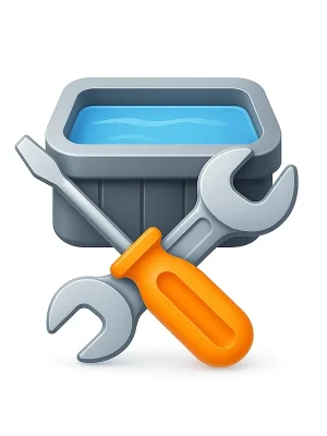 Chemické i mechanické čištění vířivé vany Značkový