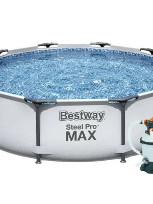 Bazén Bestway s konstrukcí 3,05 x 0,76 m světle šedý s pískovou filtrací 2m3/hod Bezpečná Platba