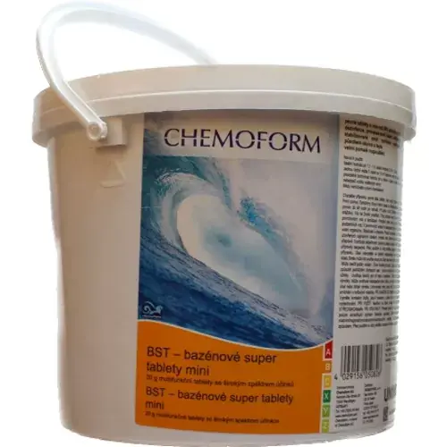 BST 3kg mini (20g tablety) - multifunkční tablety 5v1 do bazénu, CHEMOFORM Víkendová Akce