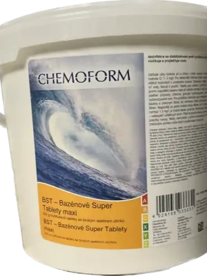 BST 5 kg - multifunkční tablety 5v1 do bazénu, CHEMOFORM Autentický