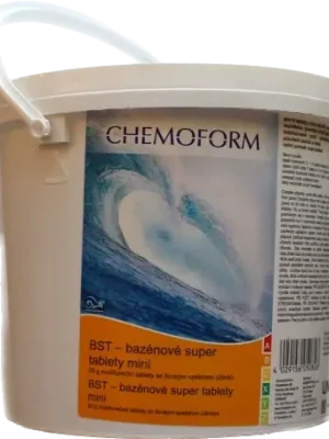 BST 3kg mini (20g tablety) - multifunkční tablety 5v1 do bazénu, CHEMOFORM Aktuální
