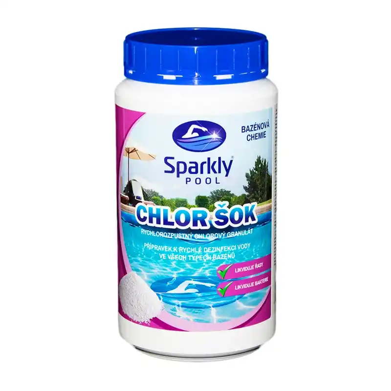 Sparkly POOL Chlor šok 1 kg Akce